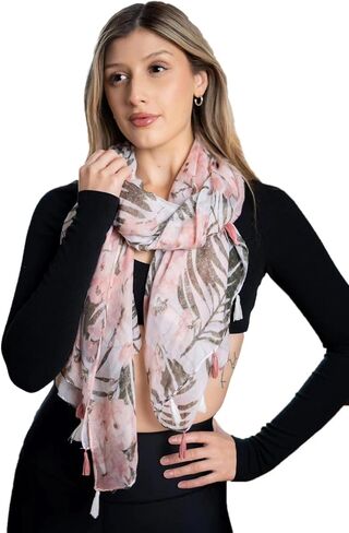 Silk Scarf for Women - Floral & Leopard Print Scarf for Spring/Summer, Satin Shawl Wrap/Scarves for Head & Neck in Saudi Arabia