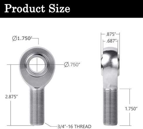 1/2" Heim Joints Rod End Kit, 0.5" Chromoly Joints Panhard Kit Right and Left Hand Thread with Jam Nut and Bung (2 Pair) in Saudi Arabia