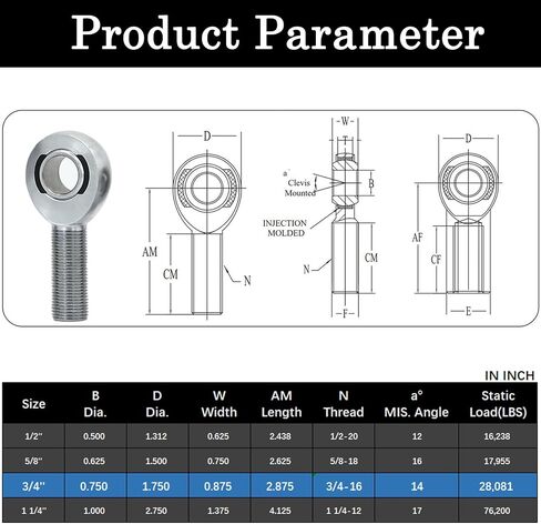 1/2" Heim Joints Rod End Kit, 0.5" Chromoly Joints Panhard Kit Right and Left Hand Thread with Jam Nut and Bung (2 Pair) in Saudi Arabia