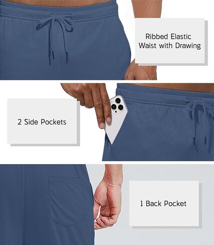 MAGNIVIT Men's Lightweight Sweatpants Polyester Joggers Mesh Athletic Pants Elastic Waist with Pockets in Kuwait