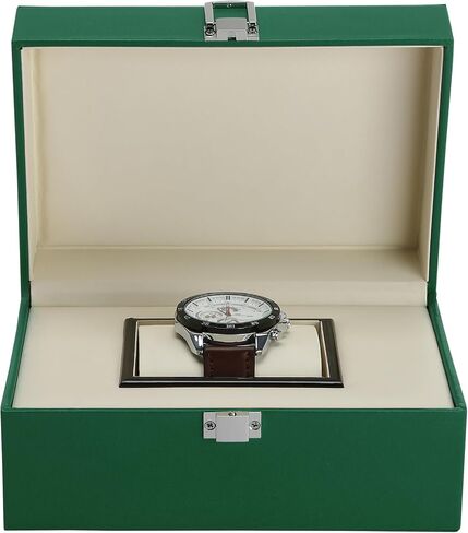 Noble Large Single Watch Gift Box for Men Women, PU Leather Big Watch Case, Luxury Travel Watch Storage Boxes Wristwatch Display Holder Cases with Removable Soft Pillow (Black) in Kuwait