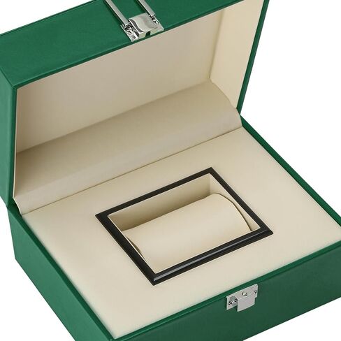 Noble Large Single Watch Gift Box for Men Women, PU Leather Big Watch Case, Luxury Travel Watch Storage Boxes Wristwatch Display Holder Cases with Removable Soft Pillow (Black) in Kuwait