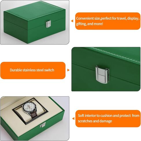 Noble Large Single Watch Gift Box for Men Women, PU Leather Big Watch Case, Luxury Travel Watch Storage Boxes Wristwatch Display Holder Cases with Removable Soft Pillow (Black) in Kuwait