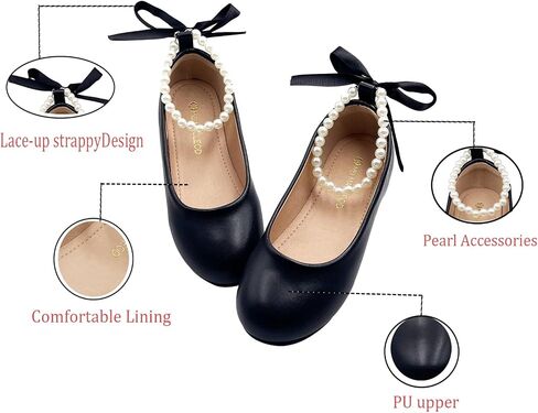Toddler Flower Girl's Dress Shoes Mary Jane Ballet Shoes for Party,School, Birthday,Performance,Wedding in Kuwait