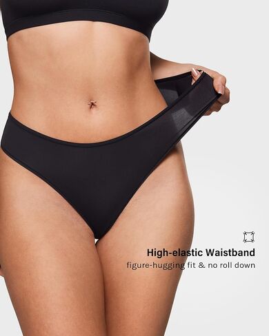 INLYRIC Women's Inbarely Soft Underwear - Cheeky Bikini High Cut Tagless Sexy Stretch Breathable Womens Panties 3 Pack in Saudi Arabia