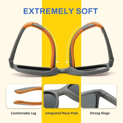 Pro Acme Toddler Sunglasses Kids Polarized UV400 Protection TPEE Retro Sun Glasses for Boys Girls Age 2-8 in Saudi Arabia