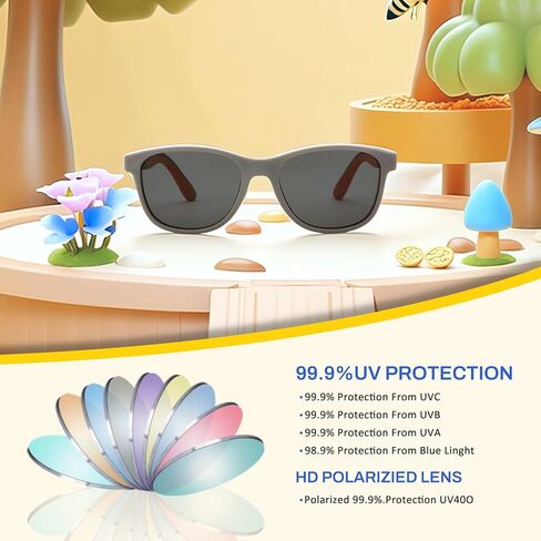 Pro Acme Toddler Sunglasses Kids Polarized UV400 Protection TPEE Retro Sun Glasses for Boys Girls Age 2-8 in Saudi Arabia