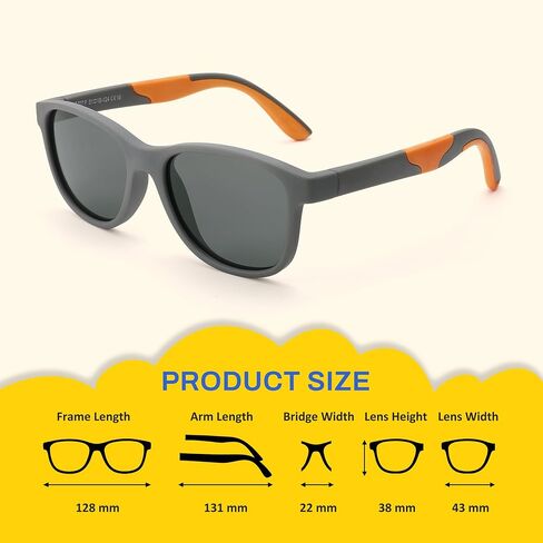 Pro Acme Toddler Sunglasses Kids Polarized UV400 Protection TPEE Retro Sun Glasses for Boys Girls Age 2-8 in Saudi Arabia