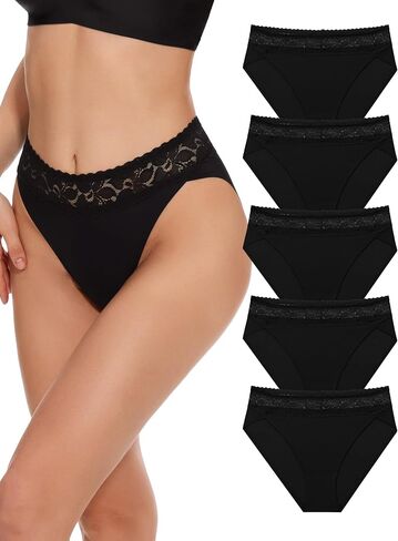 habibee Womens Bikini Underwear, Soft and Breathable Ladies Lace Briefs for Women, Stretch Panties in Saudi Arabia