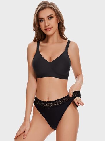 habibee Womens Bikini Underwear, Soft and Breathable Ladies Lace Briefs for Women, Stretch Panties in Saudi Arabia