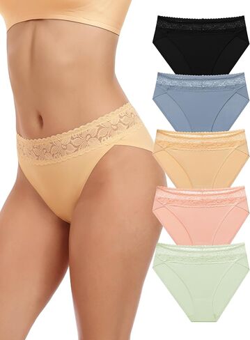 habibee Womens Bikini Underwear, Soft and Breathable Ladies Lace Briefs for Women, Stretch Panties in Saudi Arabia