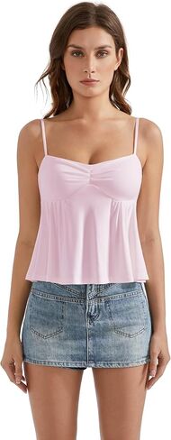 Omkagi لطيف peplum قمم القميصات للنساء المبني في حمالة صوتية الخروج من Tank Top in Kuwait