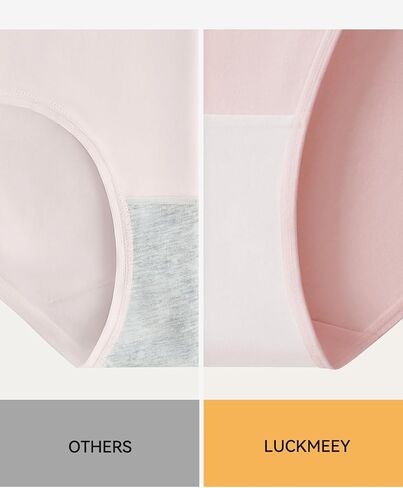 Luckmeey Cotton Intelair for Women Sexy ملابس داخلية عالية لا توجد ملابس داخلية لا تظهر سراويل داخلية لا توجد ملخصات خط 5 حزمة in Kuwait