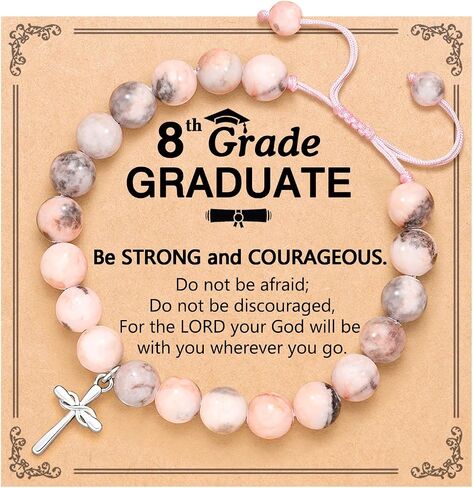 PINKDODO 5th 8th Grade Graduation Gifts for Girls Cross Bracelet for Daughter Granddaughter in Kuwait