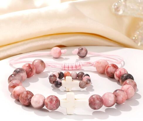 Easter Basket Stuffers, Cross Bracelet & Ring Set Easter Gifts for Teens Girls Boys, Religious Jewelry for Baptism Communion Confirmation in Kuwait