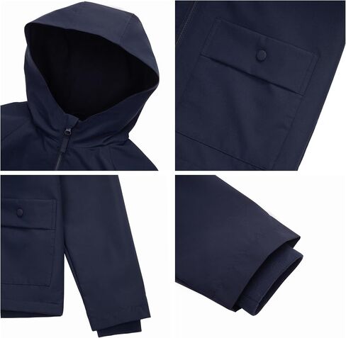 Rokka&Rolla Boys' Water-Resistant Fleece Lined Windbreaker Ripstop Transitional Jacket in Saudi Arabia
