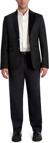 Karl Lagerfeld Paris Men's 2 Button Long Sleeve Skull Jacquard Blazer in Saudi Arabia