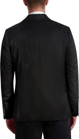 Karl Lagerfeld Paris Men's 2 Button Long Sleeve Skull Jacquard Blazer in Saudi Arabia