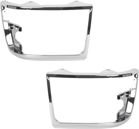 HECASA Headlight Chrome Trim Bezel Compatible with 1992-96 Ford Bronco, F150 Truck; 1992-97 F250 F350 F450 Truck RH & LH Headlamp Doors Pair Set in Saudi Arabia