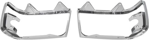 HECASA Headlight Chrome Trim Bezel Compatible with 1992-96 Ford Bronco, F150 Truck; 1992-97 F250 F350 F450 Truck RH & LH Headlamp Doors Pair Set in Saudi Arabia