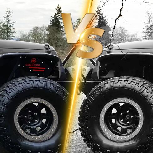 for Wrangler JK Front and Rear Inner Fender Liners Compatible with 2007-2018 Jeep Wrangler JK & JKU 2/4 Doors, Since 1941 Logo Steel Back Mud Guards Wheel Well Cover Fender Flare Liners (4 PCS) in Saudi Arabia