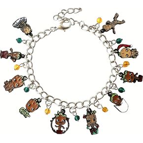 JDHFJFH Bracelet Metal Anime Superhero Charm Bracelet Chain for and Women