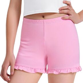 Witwot Girls Shorts Kids Dance Athletic Cotton Biker Cartwheel Ruffle Short for Girl Size 5-14Y