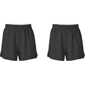 Soffe Girls' Authentic Cheer Shorts – Soft Cotton Blend Gym Shorts for Cheerleading, Dance, Running, Fitness, & Casual Wear – Elastic Waistband, Vibrant Colors, Durable & Easy Care