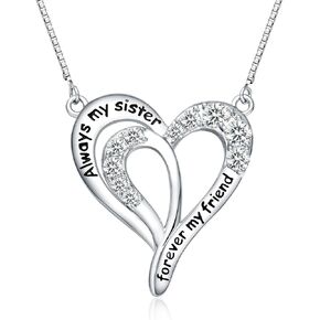 Forever Connected Mother & Son Necklace – Heart Pendant Gift for Mom, Sterling Silver Jewelry for Mother's Day or Birthday