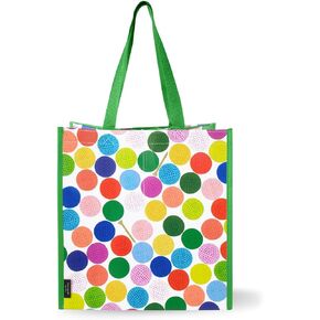 Kate Spade New York Reusable Shopping Bag, Grocery Tote with Shoulder Straps, Large Collapsible Tote