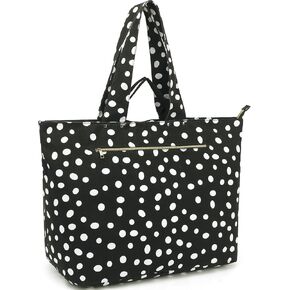 Large Beach Bag for Women, Waterproof Travel Tote Bag with Lunch/Wet Pocket for Weekender, Sandproof, Zipper Closure