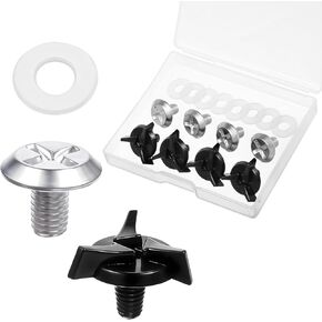 8 PCS Motorcycle Helmet Visor Screws, Helmet Visor Screws with 8PCS Rubber Washers Helmet Visor Replacement Set Helmet Fixing Screws Motorcycle Helmet Accessories for Motocross, Black