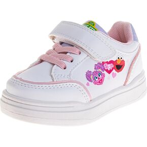 Sesame Street Strap Sneakers for Boys & Girls - Kids Lightweight Athletic Breathable Running Tennis Shoes (Sizes: 5-10 Toddler / 11 Little Kid)