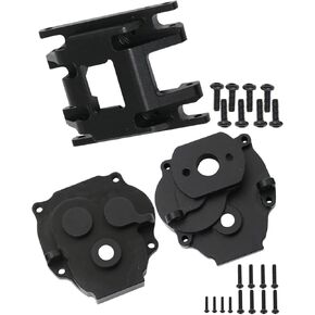 Upgrades for 1/18 TRX4M,Aluminum Gearbox Differential Housings,Centor Gearbox Transmission Case Set Hops Up,Black