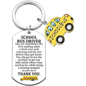 Bus Driver Appreciation Gifts For Men Funny School Bus Driver Gifts Thank You Gift Personalized Birthday Thanksgiving Day Keychain Small Gift For Him