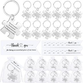 شكرًا لك Heychains Bulk Team Teampress Gifts with Thank Tag Organza Bag لموظف CNA