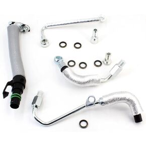 4pcs Turbo Oil Return Line و Oil Feed Pipe Kit متوافق مع Chevy Cruze Sonic Trax & Buick Encore 1.4 L4 55568031 5592600 25198546 55567067 55587854