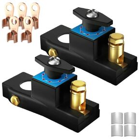 Car Battery Shutoff Switch 12V/24V, General Purpose Battery Disconnect Switch, Heavy Duty Battery Cut Off Switches for Vehicle,RV,Truck and Boat-2PCS