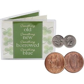 American Coin Treasures A Penny For His Pocket and A Sixpence For Her Shoe Coin Wedding Good Luck Charm Set