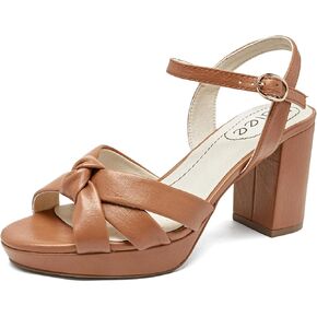 Women's Platform Chunky Heeled Sandals - Ankle Strap Open Toe Dressy Shoes Wedding Bridal Pump Heel Sandals for Women.