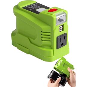 Alian for Ryobi Power Inverter,for Ryobi 150 Watt Powered Inverter Generator,Portable Power Source for Ryobi 18 Volt Lithium Battery,for Ryobi USB Charger Adapter,Convert 18V to110V 120V