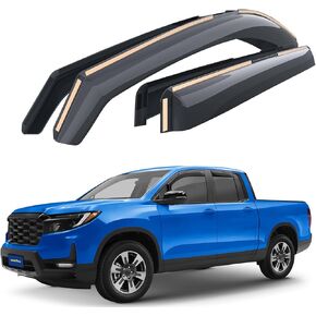 Goodyear Shatterproof in-Channel Window Deflectors for Toyota Tundra 2007-2021 CrewMax, Rain Guards, Window Visors for Cars, Vent Deflector, Car Accessories, 4 pcs - GY003412LP