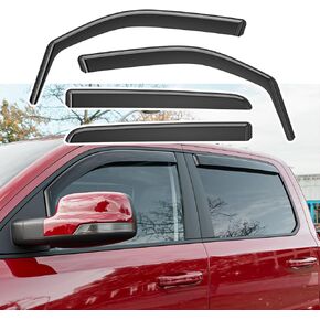 Xipoo Side Window Visor Deflector Compatible with 2019-2025 Dodge Ram 1500 Crew Cab Visor Trim Cover Side Window Deflector Replacement for 2019-2024 2025 Dodge Ram 1500 Accessories