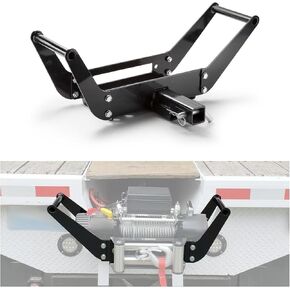 KUAFU Foldable Winch Mount Plate Winch Cradle for 10" x 4-1/2" Standard Winch Rated 8000 lbs to 13000 lbs Powder Coated Steel