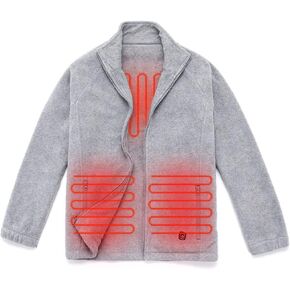 Heated Soft Fleece Jacket for Men Women, USB Smart Electric Fleece Heating Coat