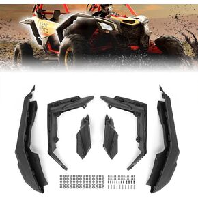 X3 Front & Rear Fender Flares, KEMIMOTO 6 PSC Extended Mud Flaps Mud Guards Compatible with Can-Am Maverick X3 & Max DS RS RC MR Turbo RR 2017-2024, Replace #715002973