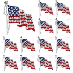 12PCS Rainbow Brooches Rhinestone Crystal Gay Pride Progress Brooches Badge LGBT Heart Flag Lapel Pins Gift for Clothes Backpack Jewelry Hat Decoration Pride Month Activities Accessories