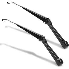 2 PCS مجموعة ذراع الذراع الأمامية الزجاج الأمامي متوافقة مع 1994-2004 شيفروليه S10 بيك آب ، جانب السائق الأمامي و ARMBAND ARMANGER ARM WIPER ARM ، ذراع ممسحة أمامية
