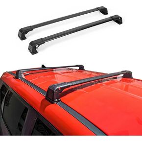 OMAC Roof Rack Cross Bars Carrier Aluminium for Kia Soul 2020-2024 Black 2 Pcs Anti-Theft for Travel Kayak Canoe Surf Ski Snowboard Camping
