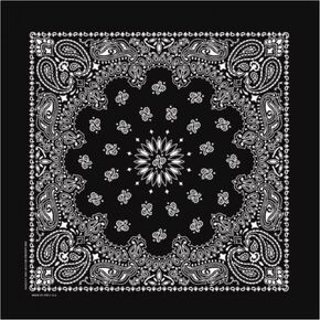 35"x35" Grande Paisley Bandanna, Made in USA, Single Side Print